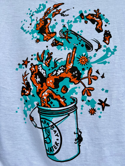 White TBS Bucket Splash T-Shirt
